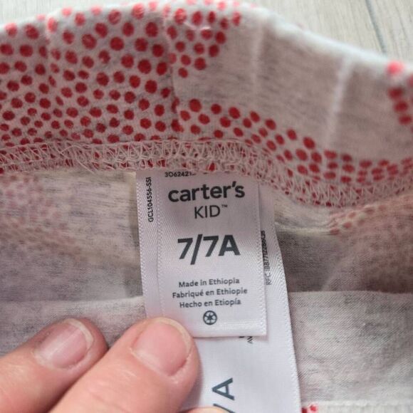 Carter's Valentine heart Girl leggings 7 - Picture 3 of 4